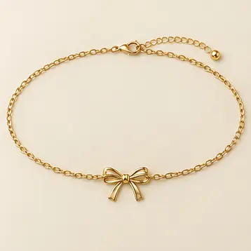 Gold Rosette Bow Waist Chain